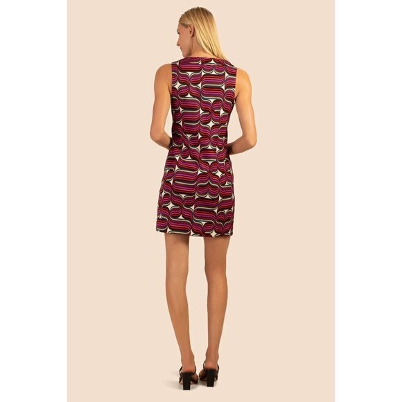 💕TRINA TURK💕 The Kindle Dress ~ Ribbon Print Stretch Faille 10 NWT - Picture 4 of 12
